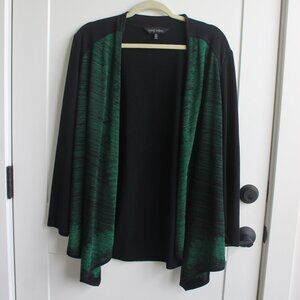 Ming Wang Sweater/Blazer black and green size XL